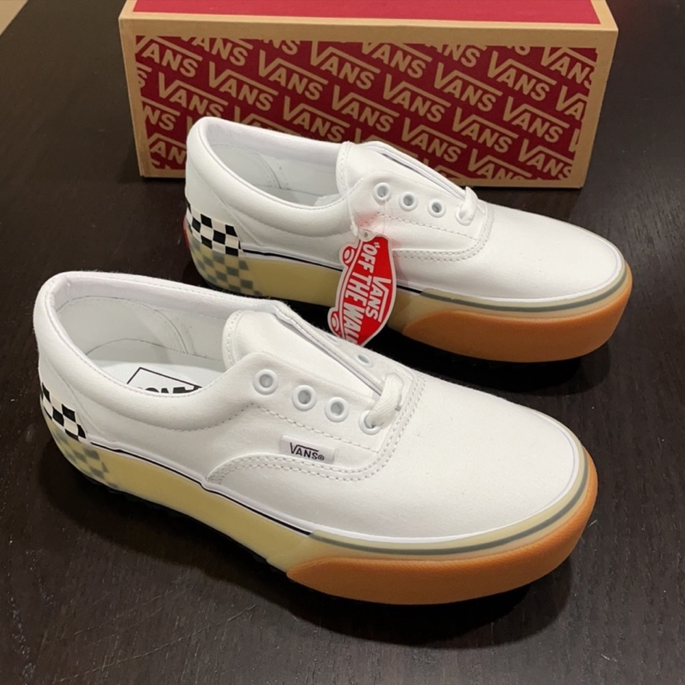 Vans Era Stacked Skate Shoe - checker